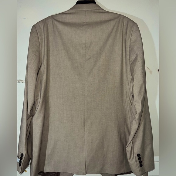 Tall Harewood Textured Solid Stretch Blazer Suit Coat Jacket  Dune 42L 46L NWT - Picture 5 of 11